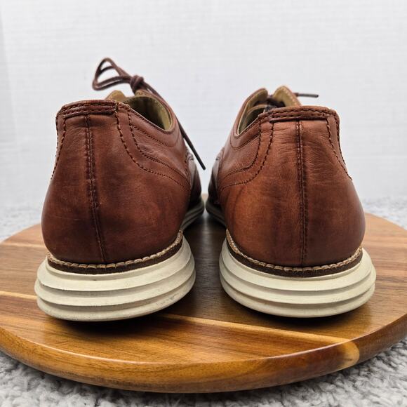 Cole Haan Mens 12M OriginalGrand Woodbury Brown Wingtip Brogue Casual Oxford - Picture 2 of 12